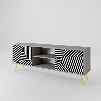 ILLUSIONARY LATTICE Dvoudveřový TV stolek