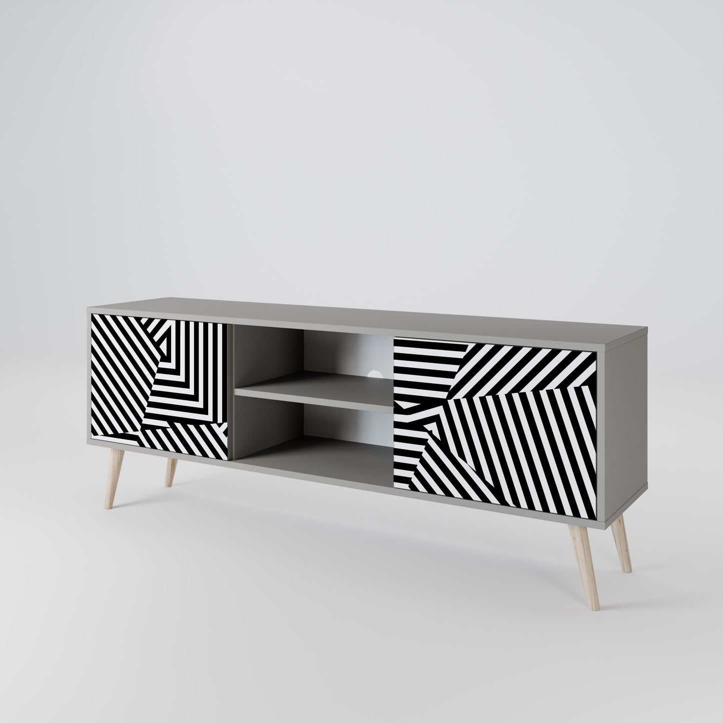 ILLUSIONARY LATTICE Dvoudveřový TV stolek