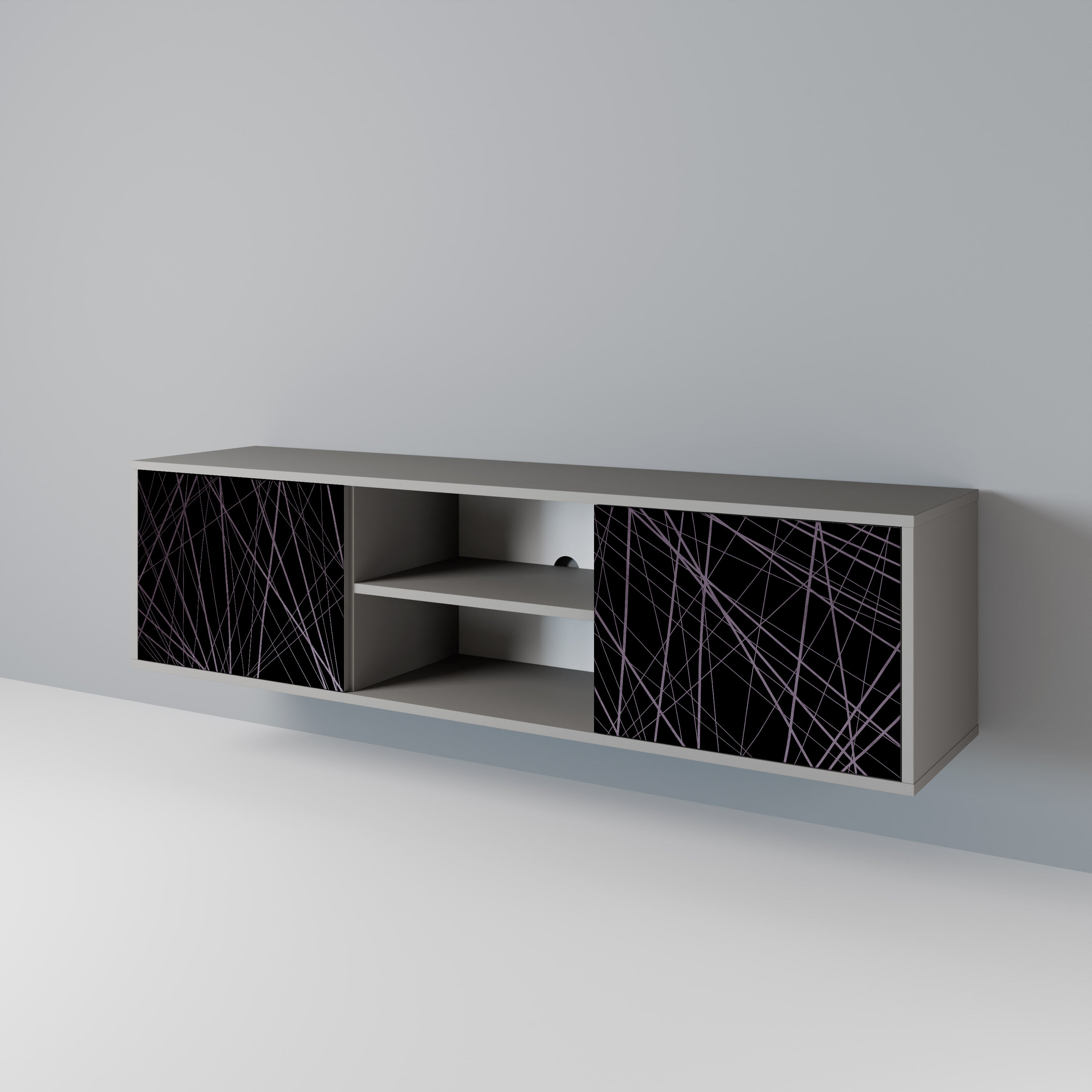 SHIMMER SPIDERGRAM Dvoudveřový TV stolek