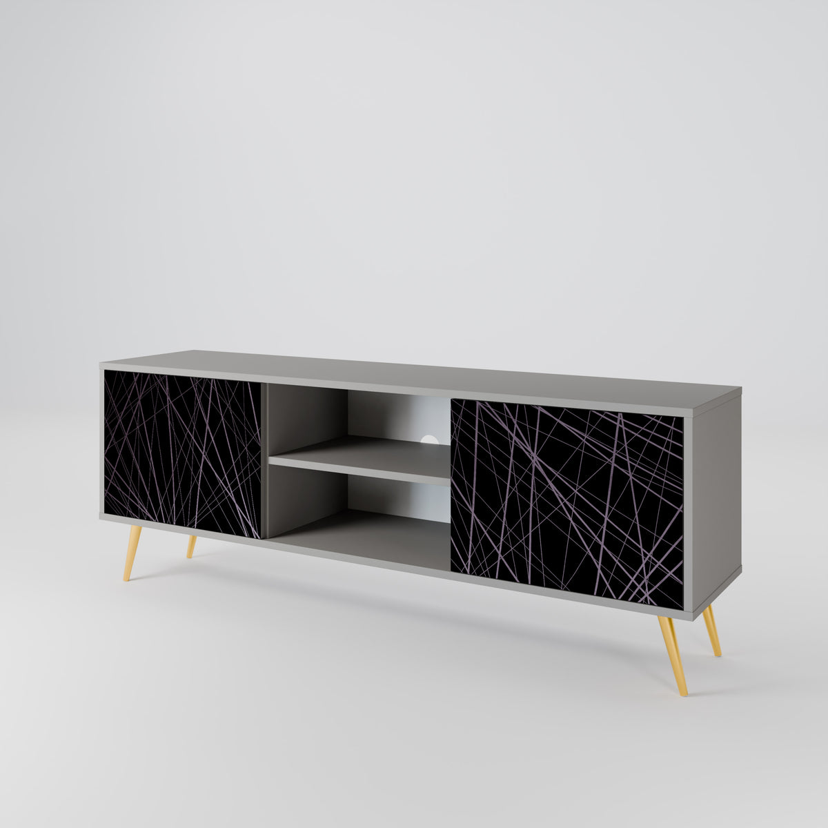 SHIMMER SPIDERGRAM Dvoudveřový TV stolek