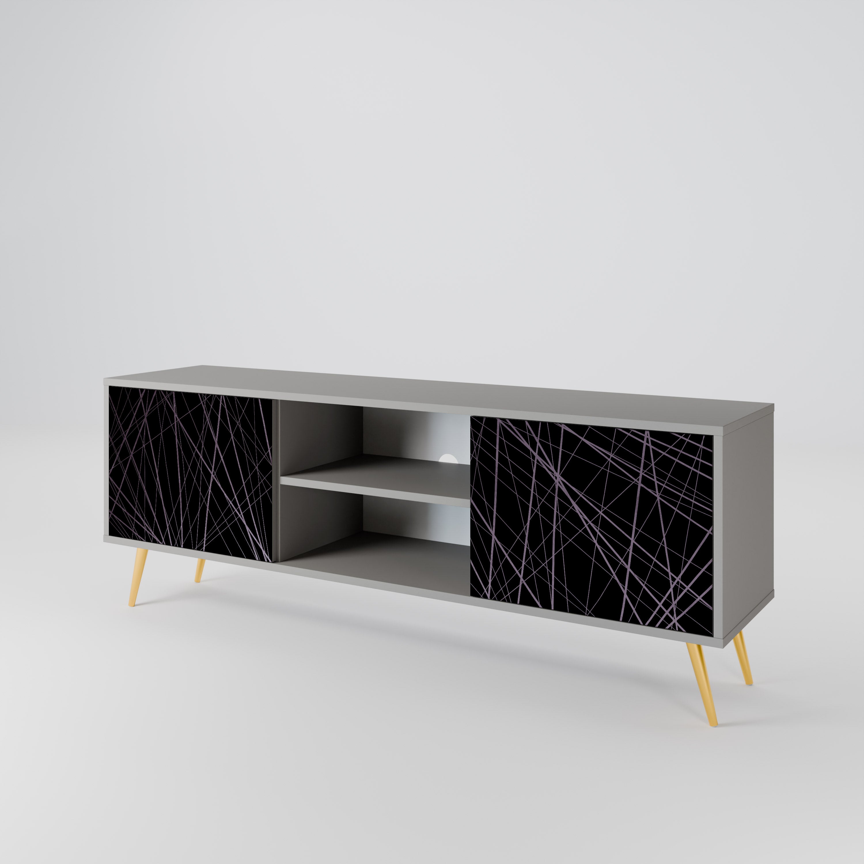 SHIMMER SPIDERGRAM Dvoudveřový TV stolek