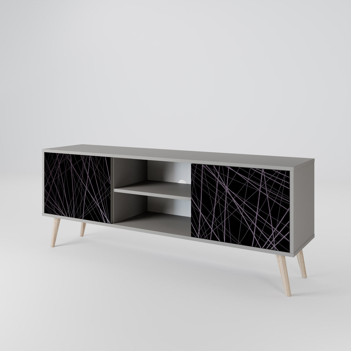 SHIMMER SPIDERGRAM Dvoudveřový TV stolek