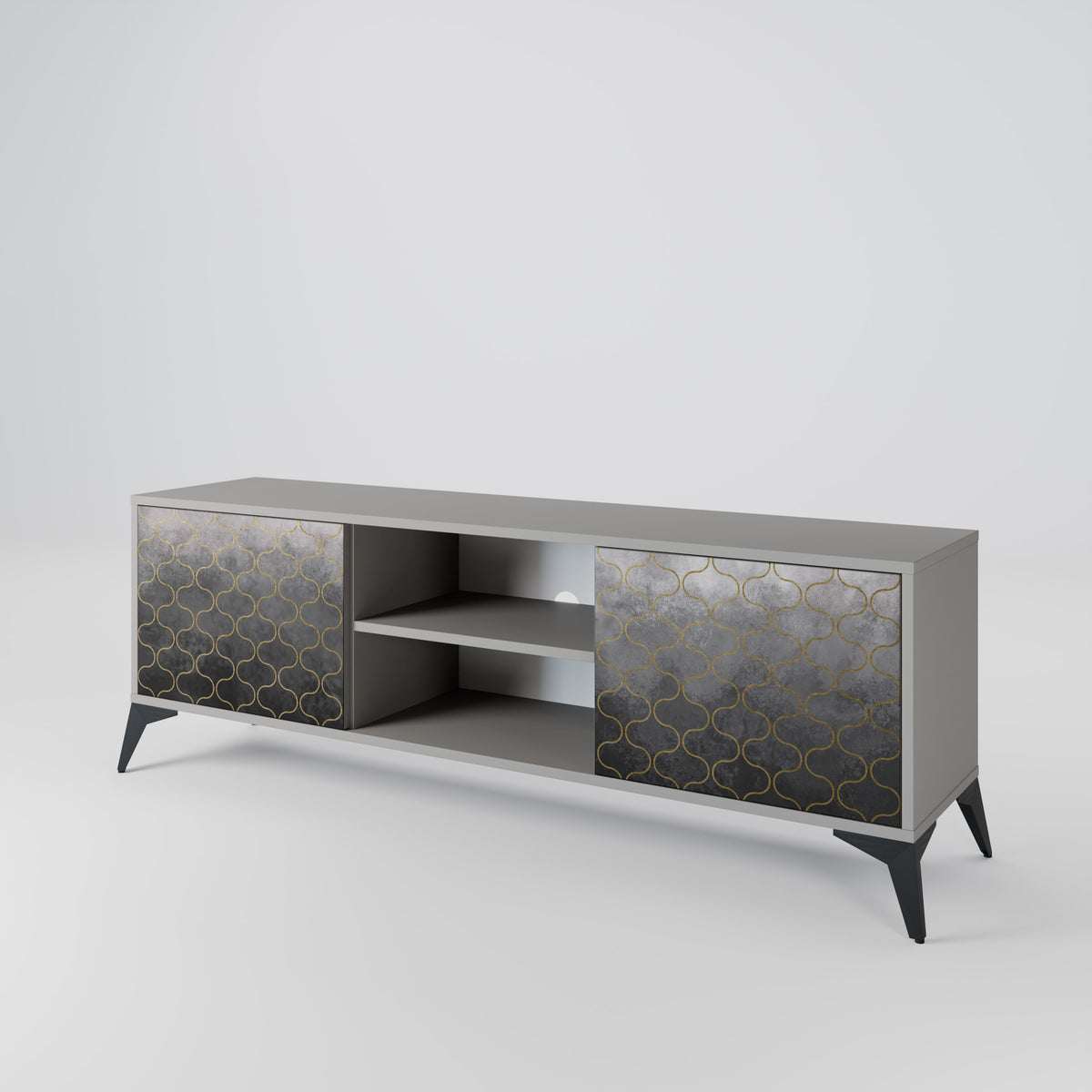 TESSELATED GRAYISH Dvoudveřový TV stolek