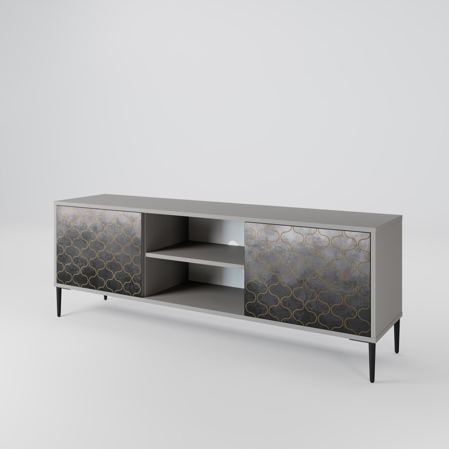 TESSELATED GRAYISH Dvoudveřový TV stolek