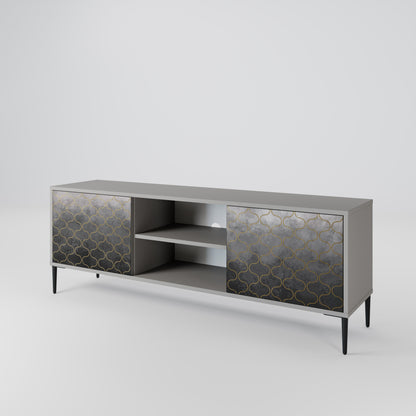 TESSELATED GRAYISH Dvoudveřový TV stolek