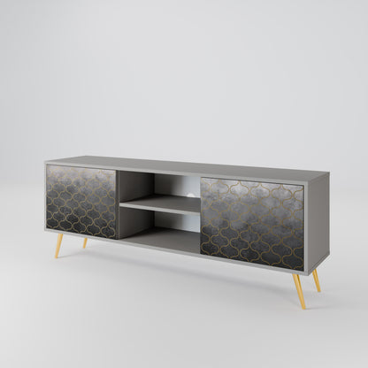 TESSELATED GRAYISH Dvoudveřový TV stolek