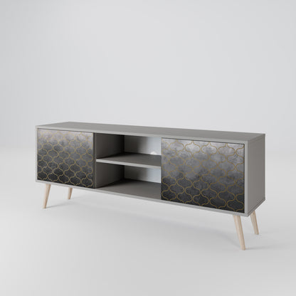 TESSELATED GRAYISH Dvoudveřový TV stolek