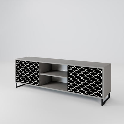 TESSELATED BLACKNESS Dvoudveřový TV stolek