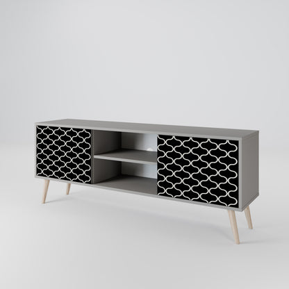 TESSELATED BLACKNESS Dvoudveřový TV stolek