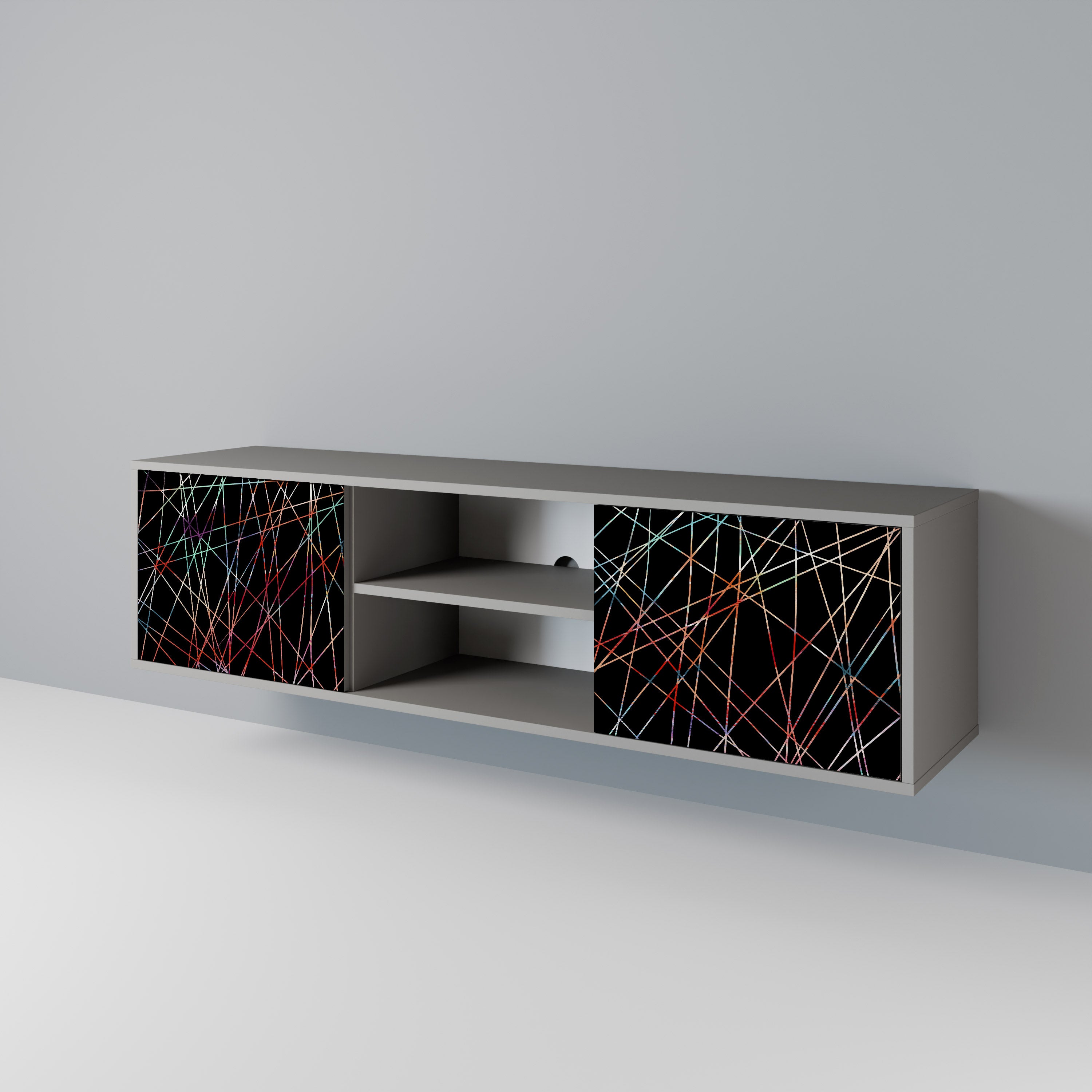 LUMINOUS SNARE Dvoudveřový TV stolek