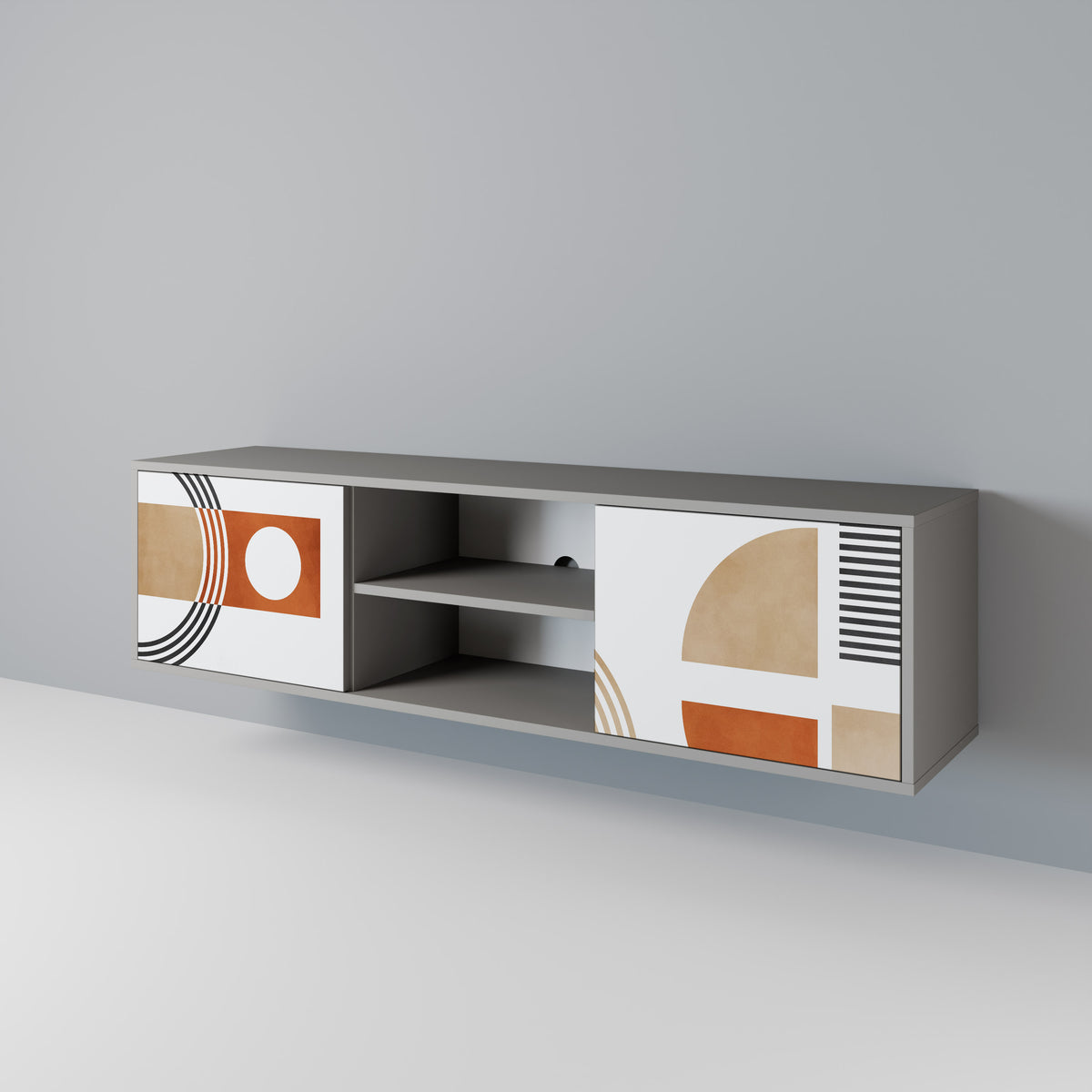 CIRCLE RHYTM Dvoudveřový TV stolek