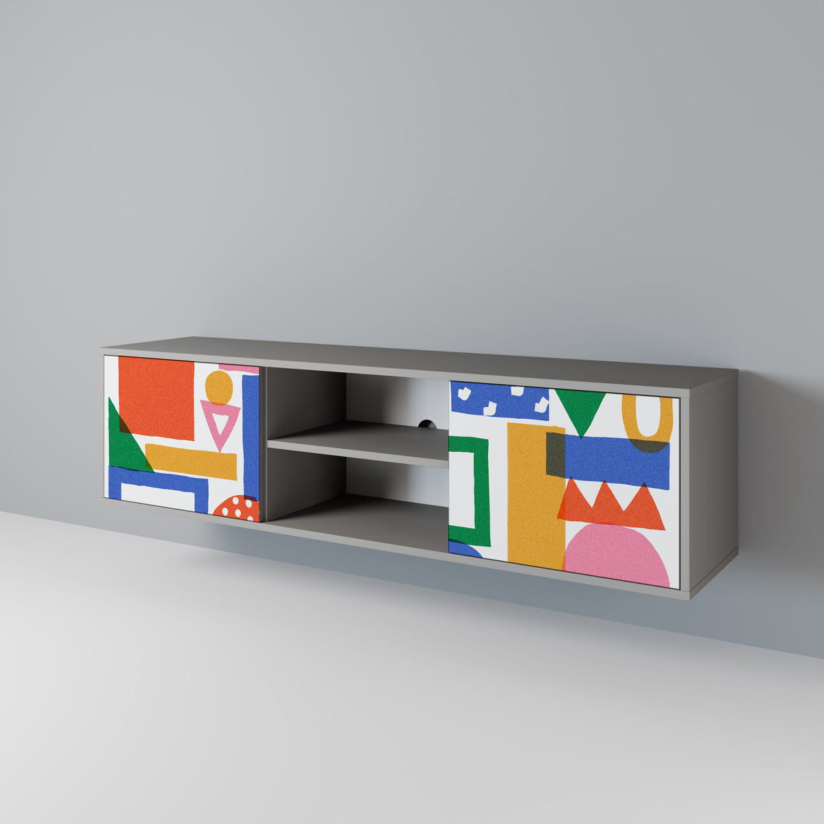 GEOMETRIC GLIMMER Dvoudveřový TV stolek
