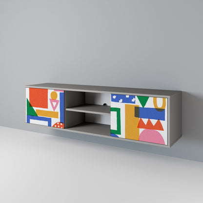 GEOMETRIC GLIMMER Dvoudveřový TV stolek