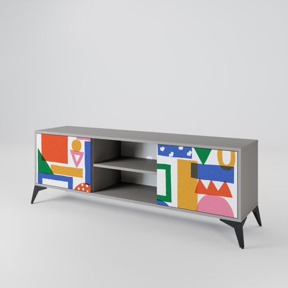 GEOMETRIC GLIMMER Dvoudveřový TV stolek