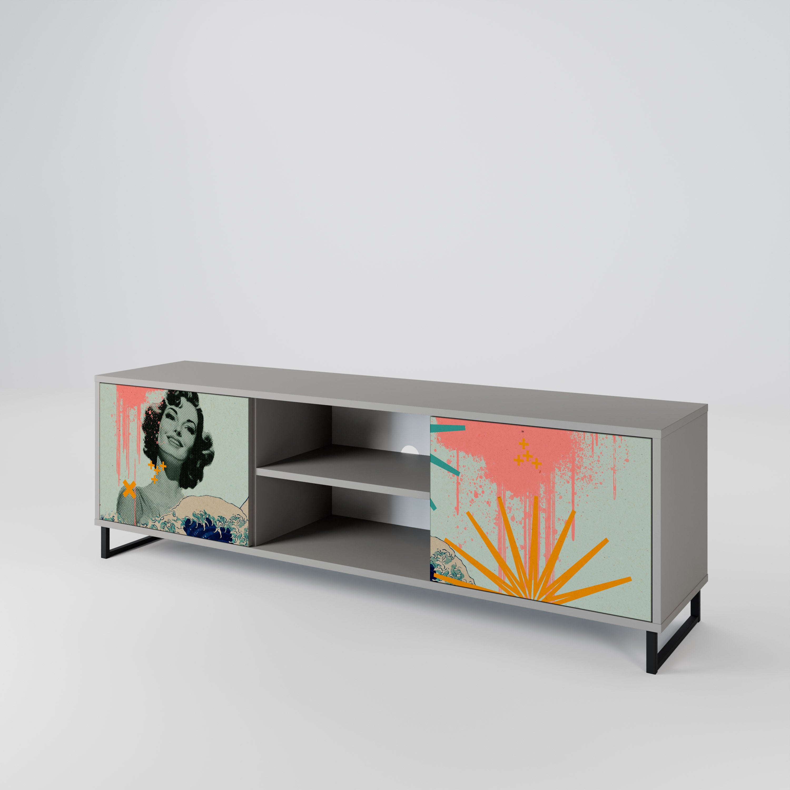 KANAGAWA BEAUTY 2-Door TV Cabinet