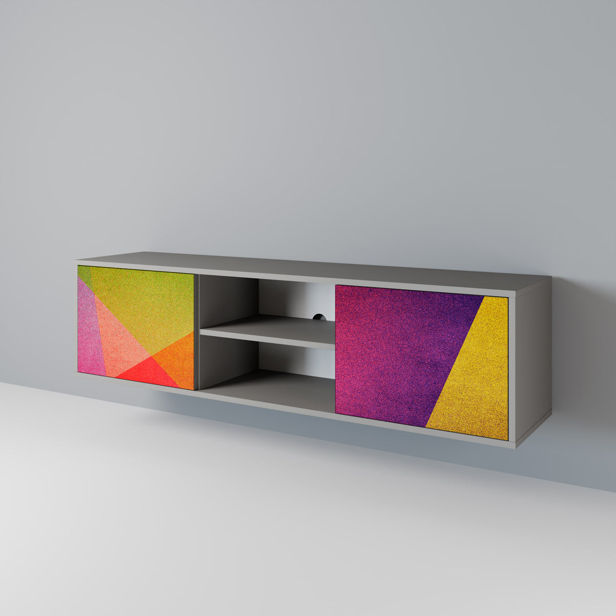 VIVID GEOMETRY Dvoudveřový TV stolek