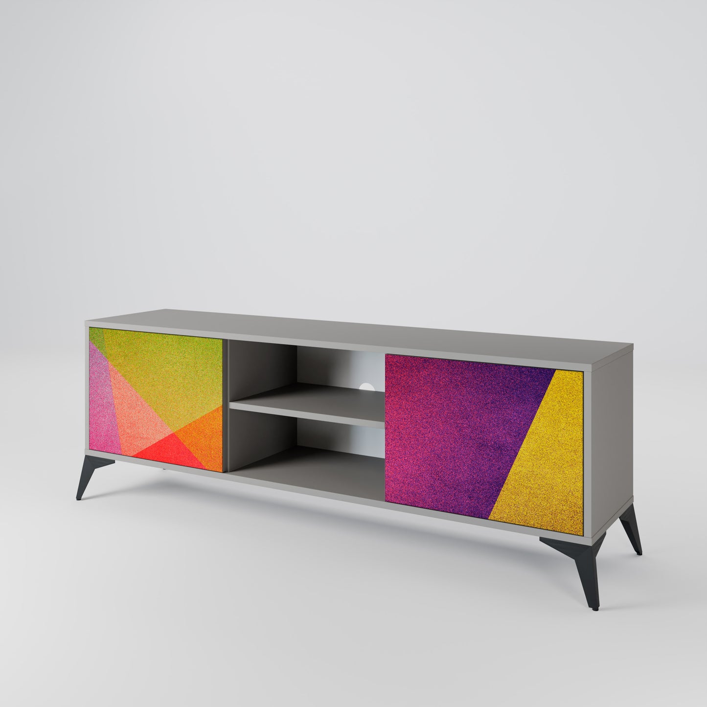 VIVID GEOMETRY Dvoudveřový TV stolek
