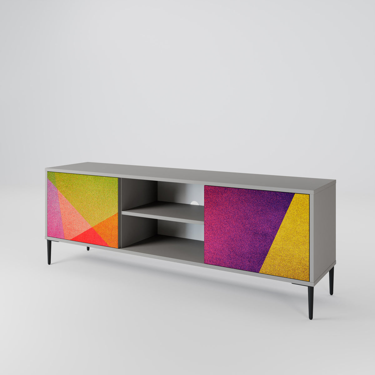 VIVID GEOMETRY Dvoudveřový TV stolek