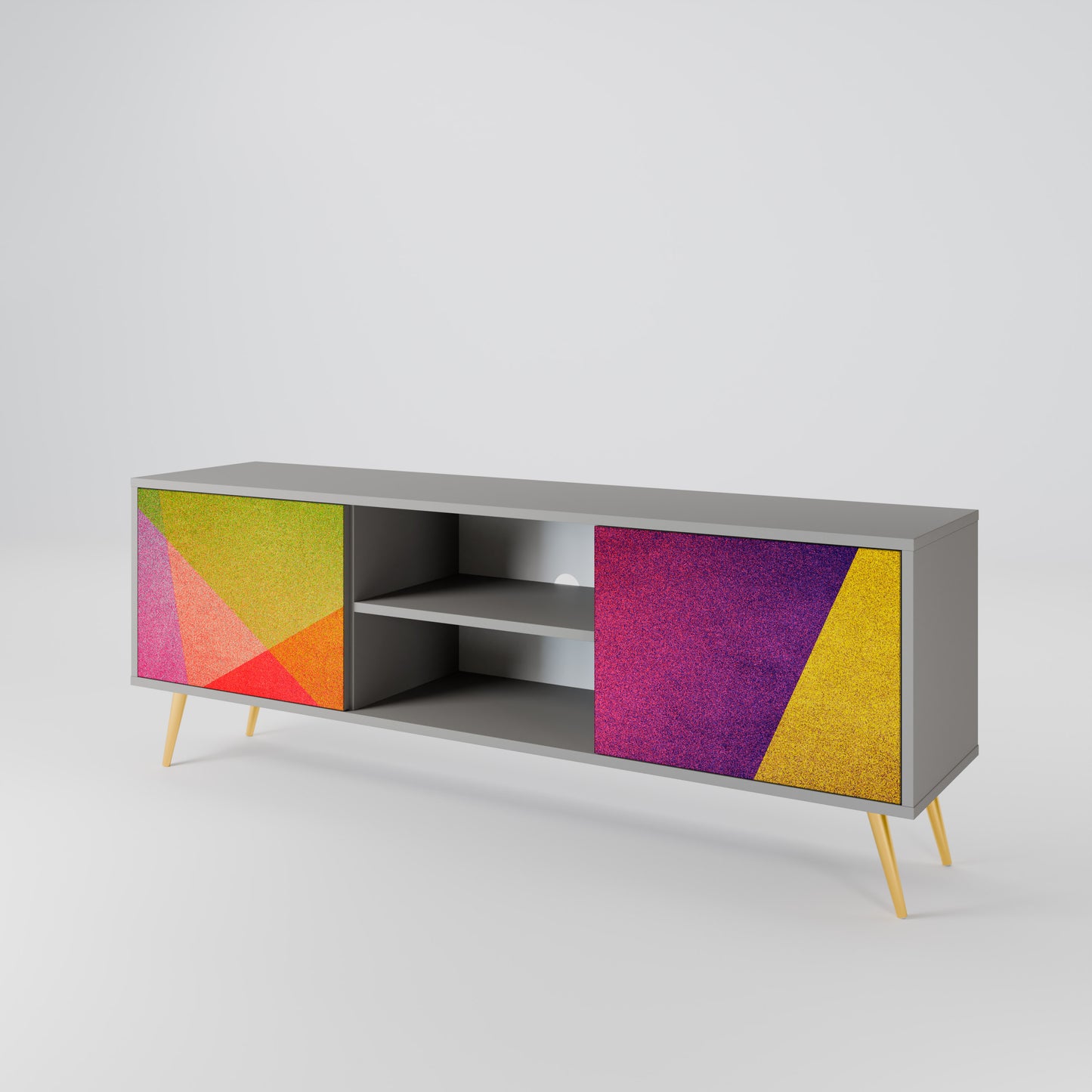 VIVID GEOMETRY Dvoudveřový TV stolek
