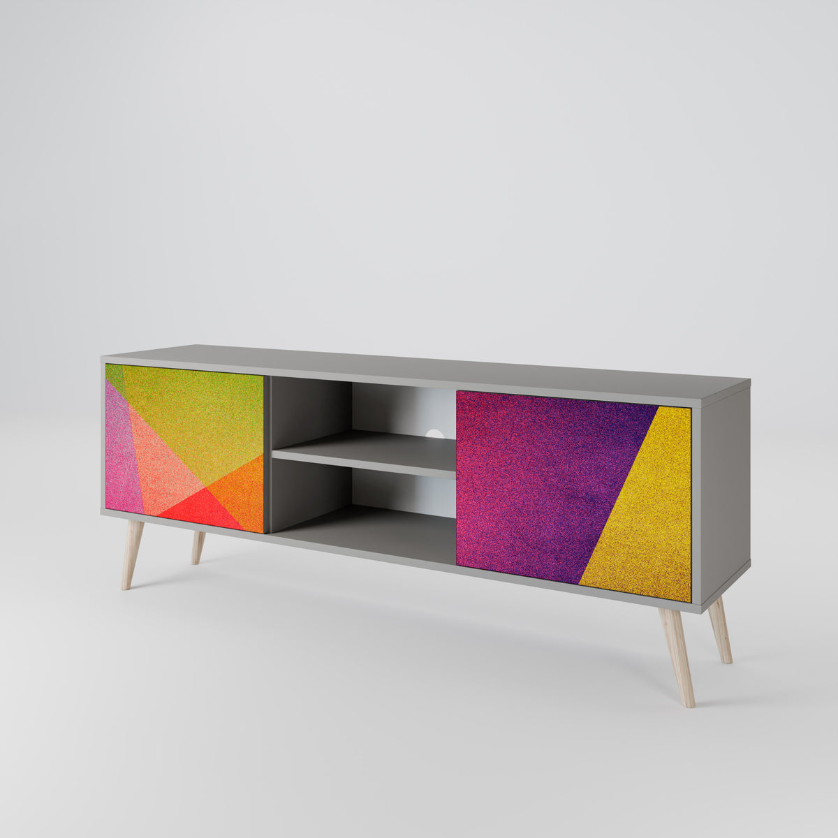 VIVID GEOMETRY Dvoudveřový TV stolek