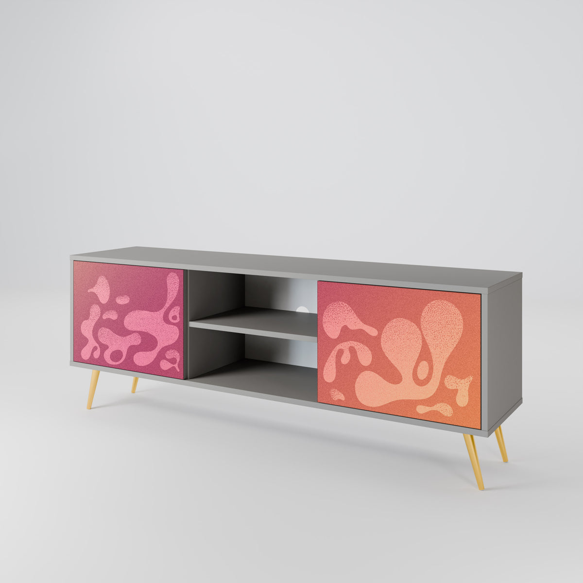 IRREGULAR PINK Dvoudveřový TV stolek