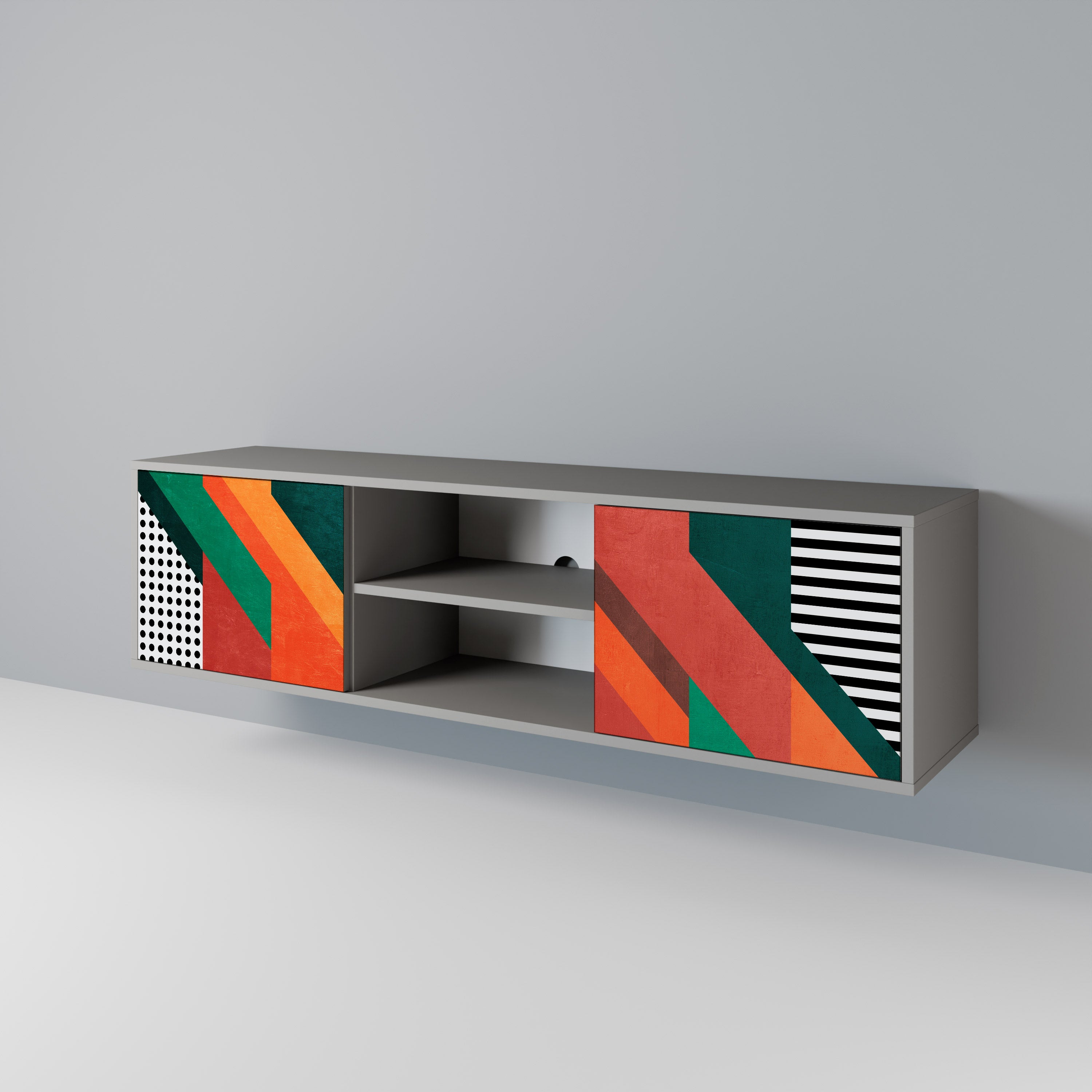 MAKESHIFT ARTISTRY Dvoudveřový TV stolek