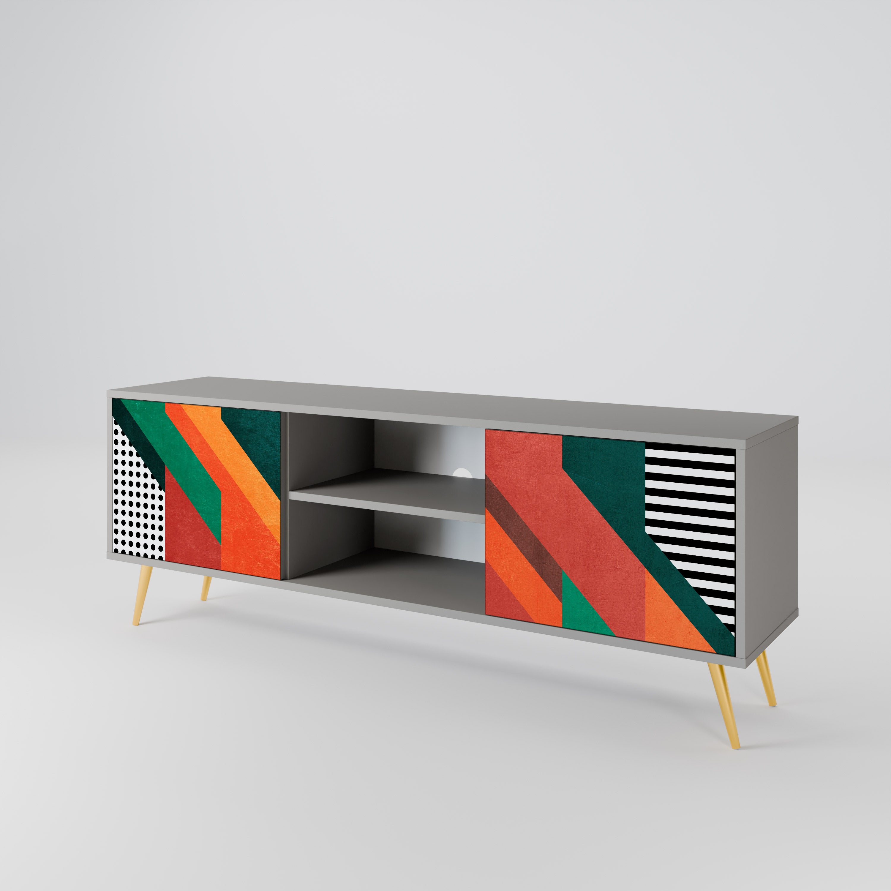 MAKESHIFT ARTISTRY Dvoudveřový TV stolek