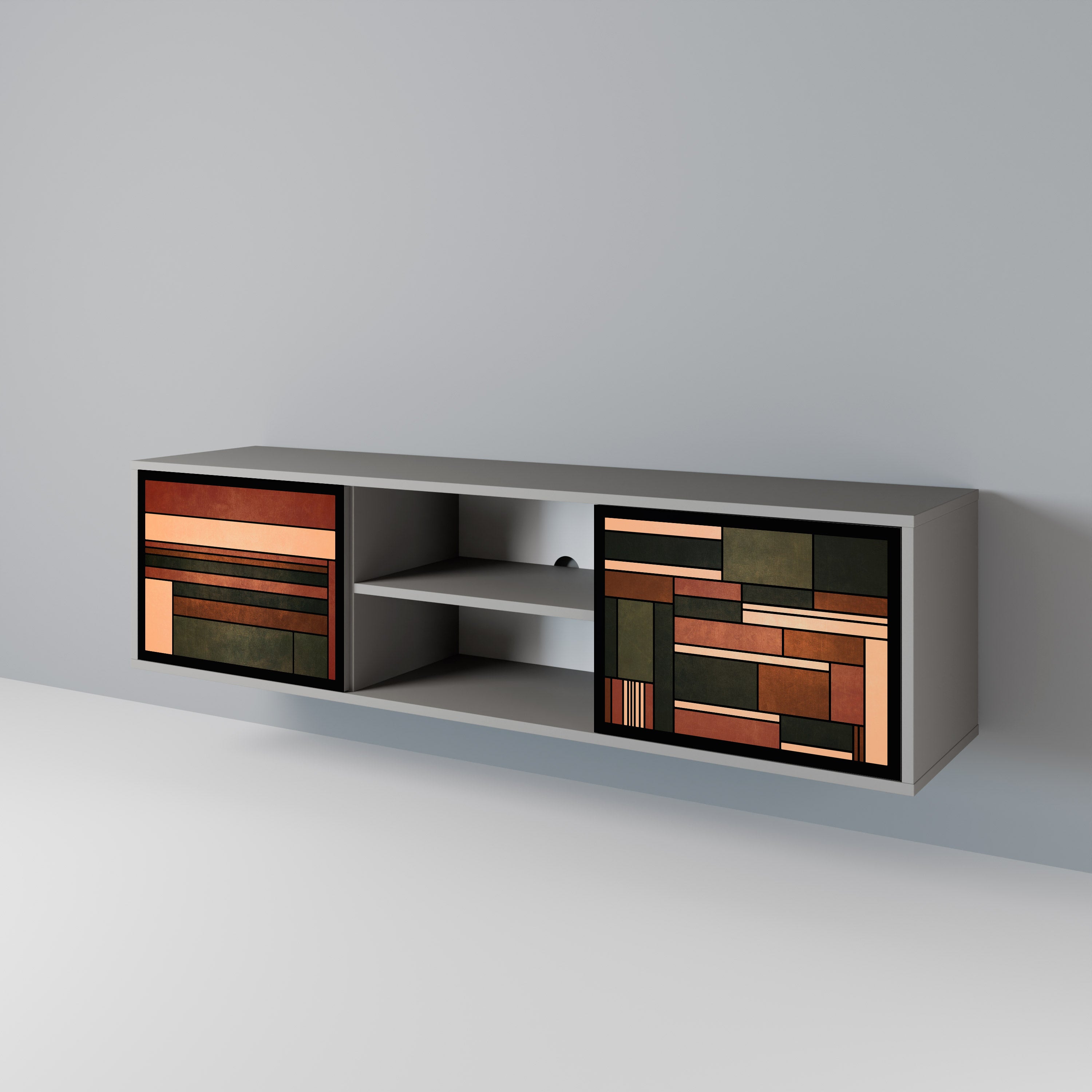 FIGURES OF NATURE Dvoudveřový TV stolek