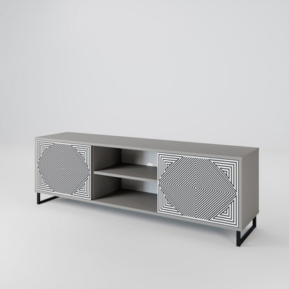 POLYGON ILLUSION Dvoudveřový TV stolek