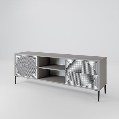 POLYGON ILLUSION Dvoudveřový TV stolek