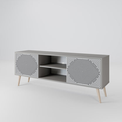 POLYGON ILLUSION Dvoudveřový TV stolek