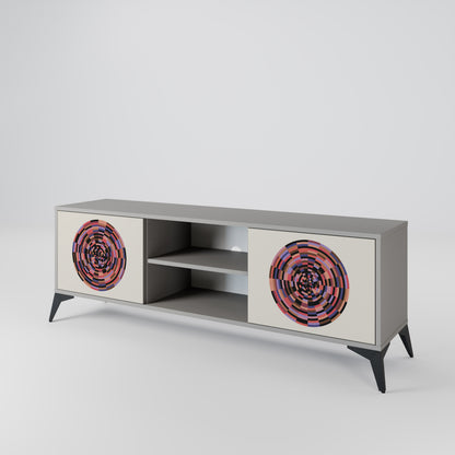 BROWN CIRCLES Dvoudveřový TV stolek