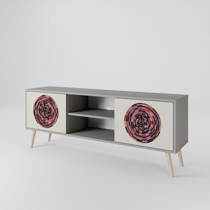 BROWN CIRCLES Dvoudveřový TV stolek