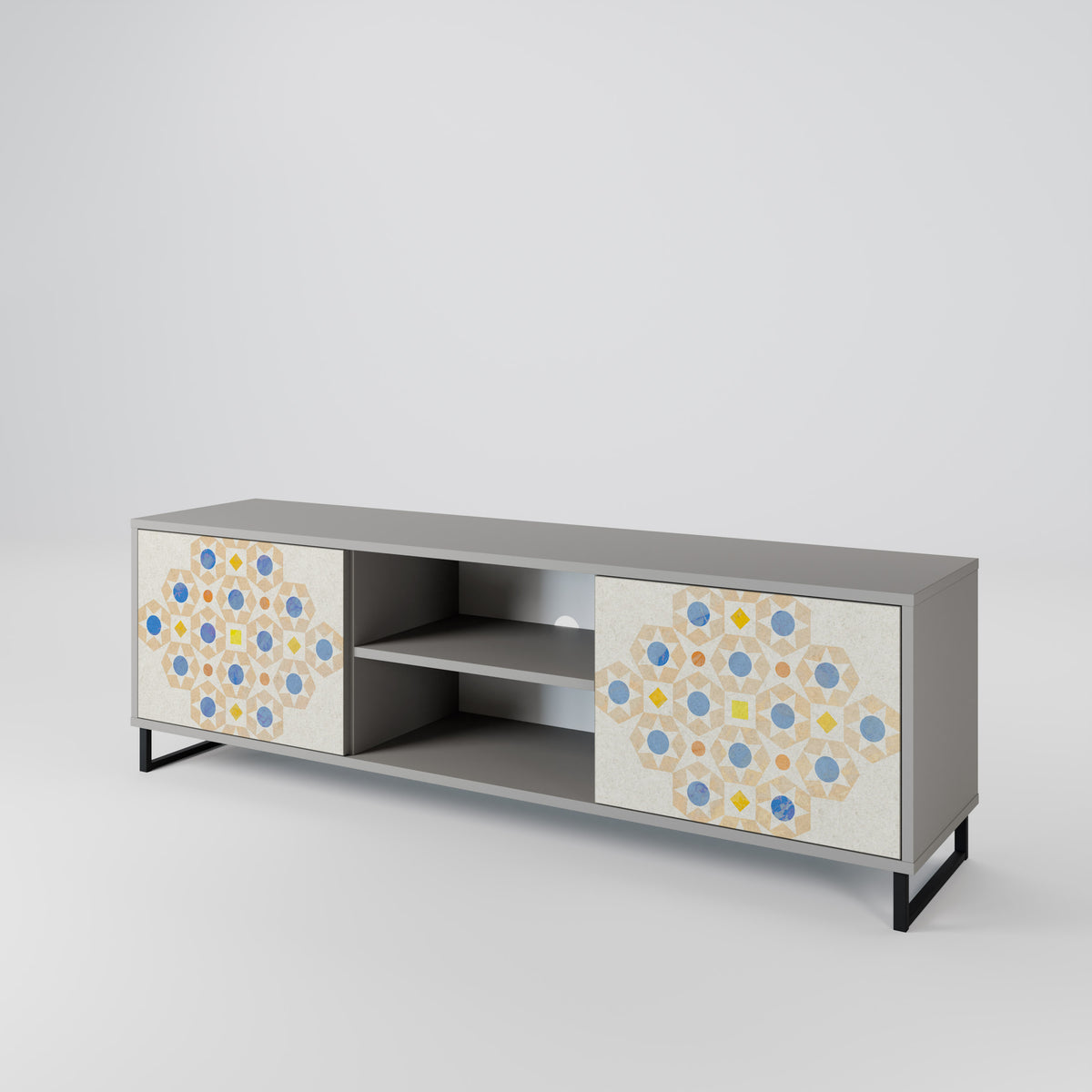 PATTERNED PRISM Dvoudveřový TV stolek
