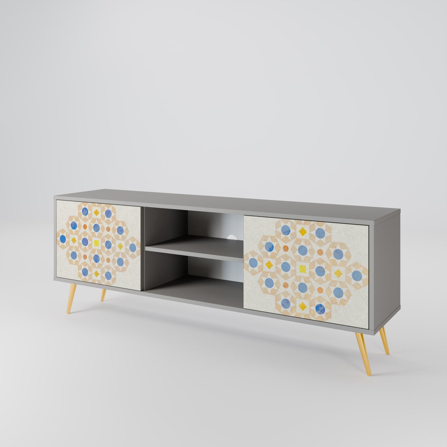 PATTERNED PRISM Dvoudveřový TV stolek