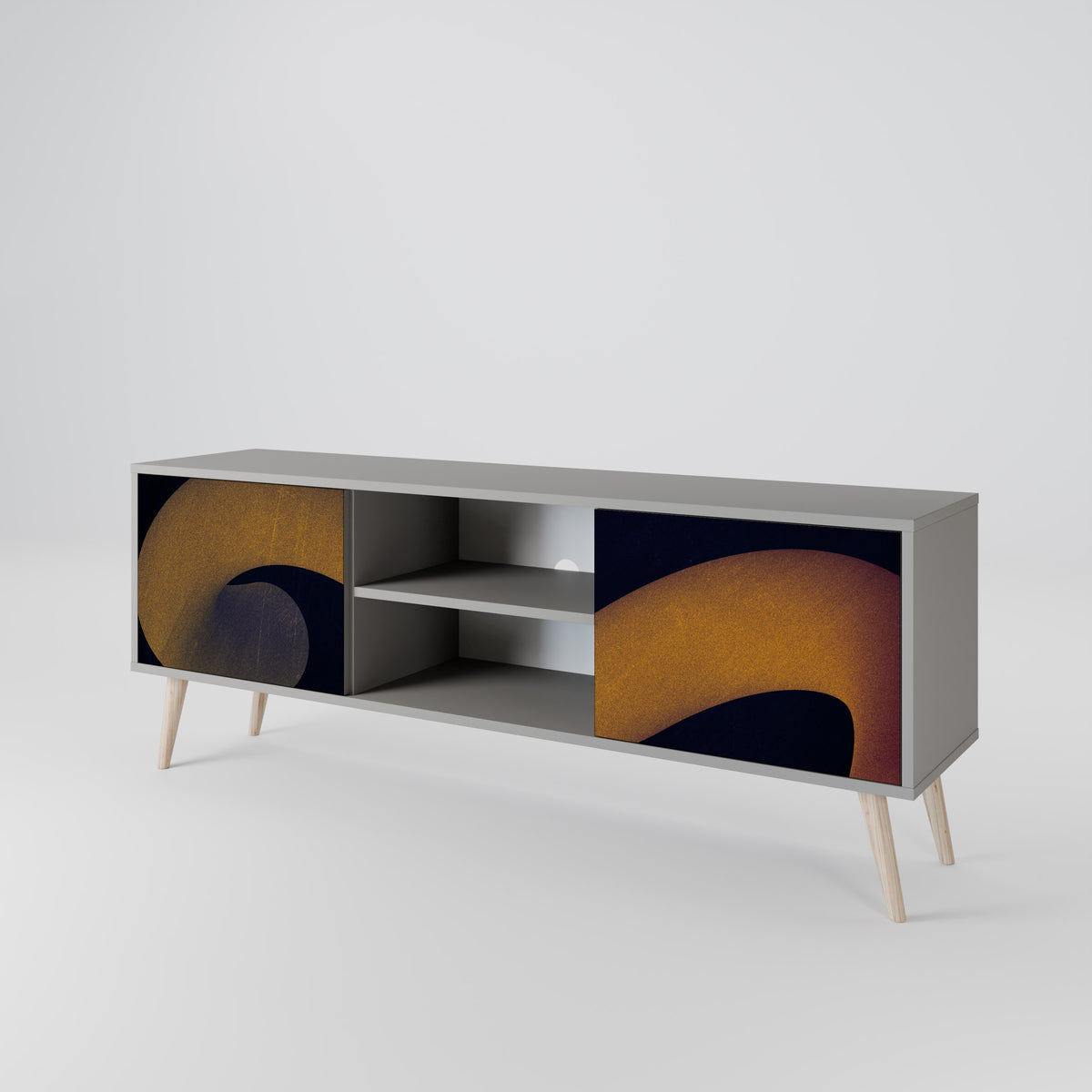 HOLLOW TIME Dvoudveřový TV stolek