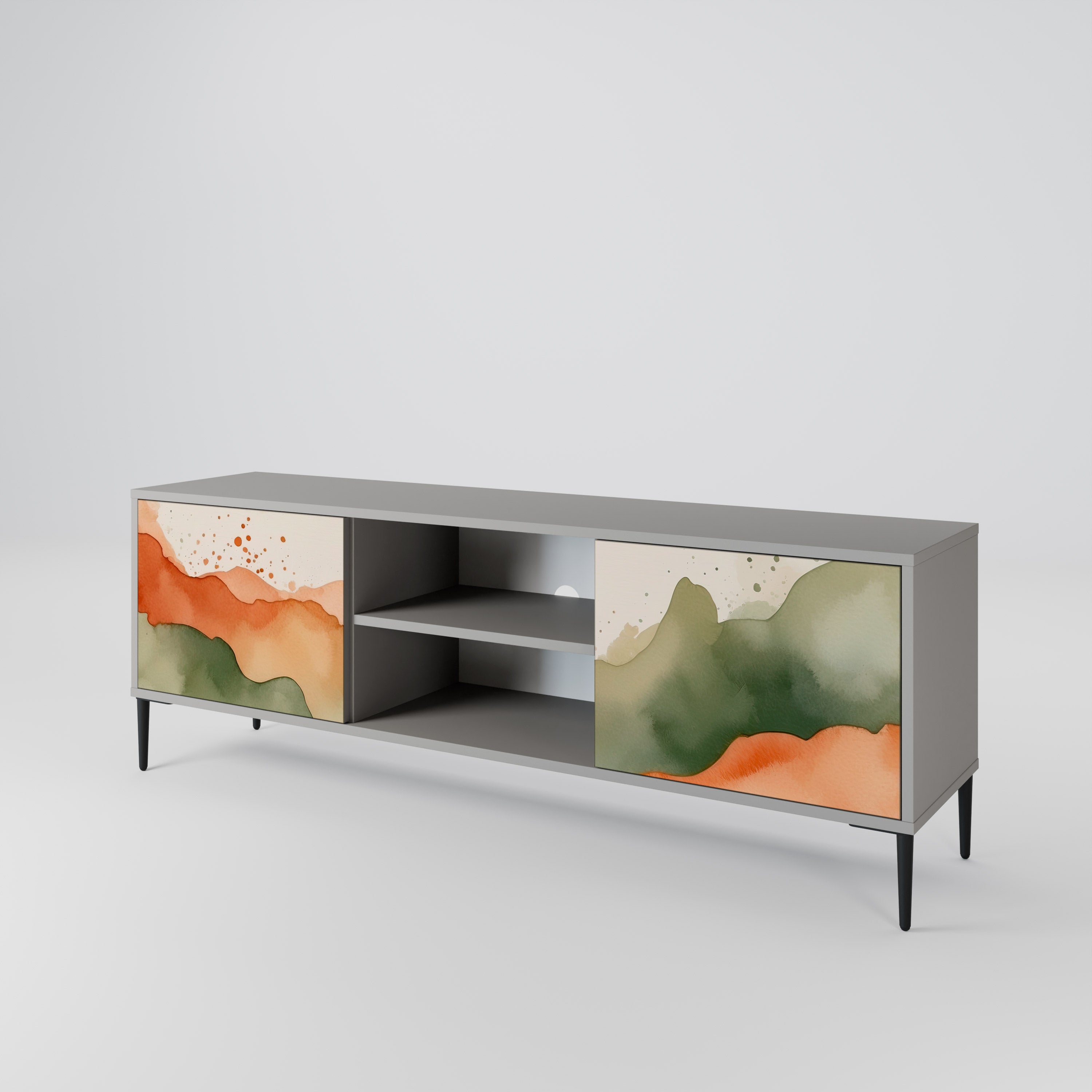 WATERCOLOUR PEAKS 2-Door TV Cabinet