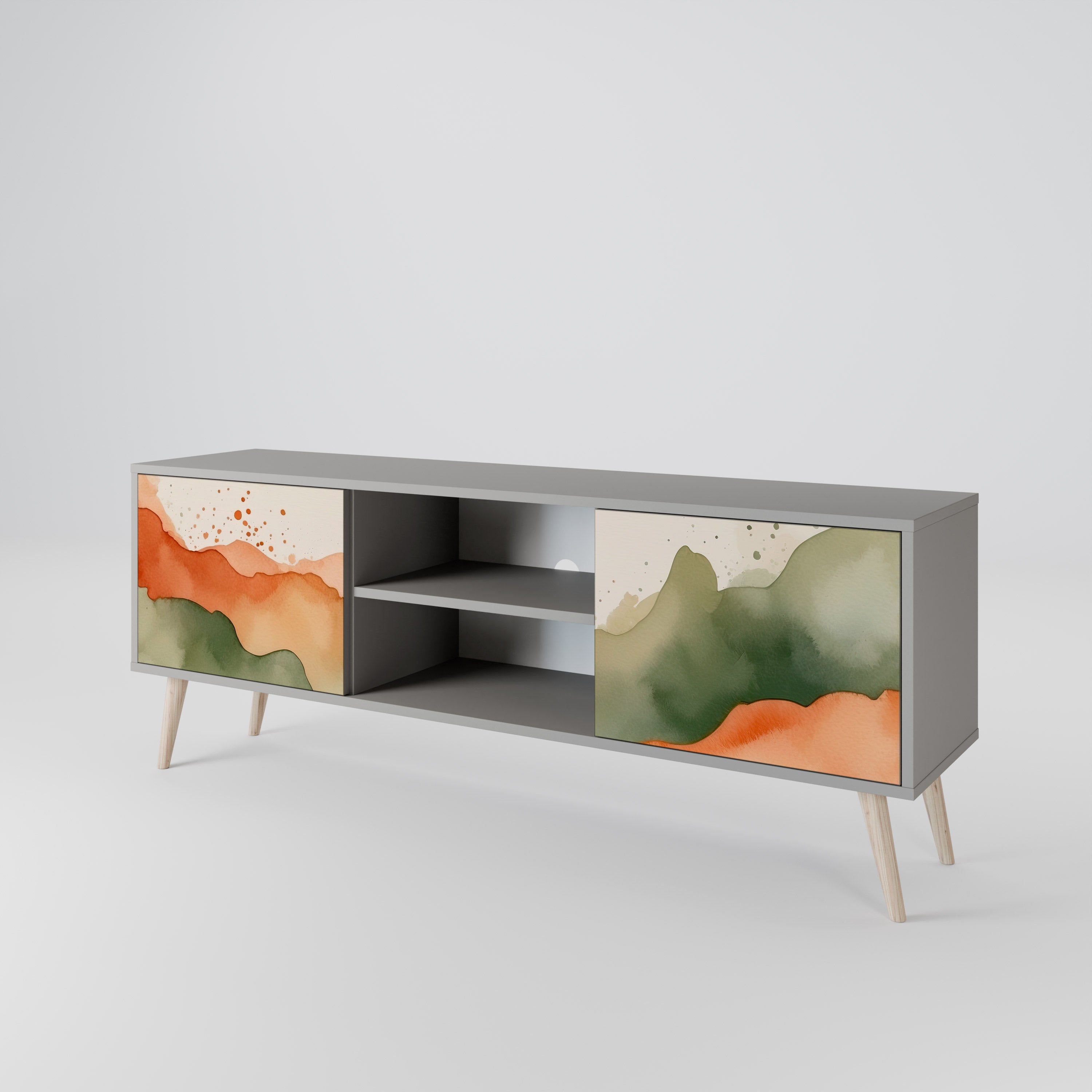 WATERCOLOUR PEAKS 2-Door TV Cabinet