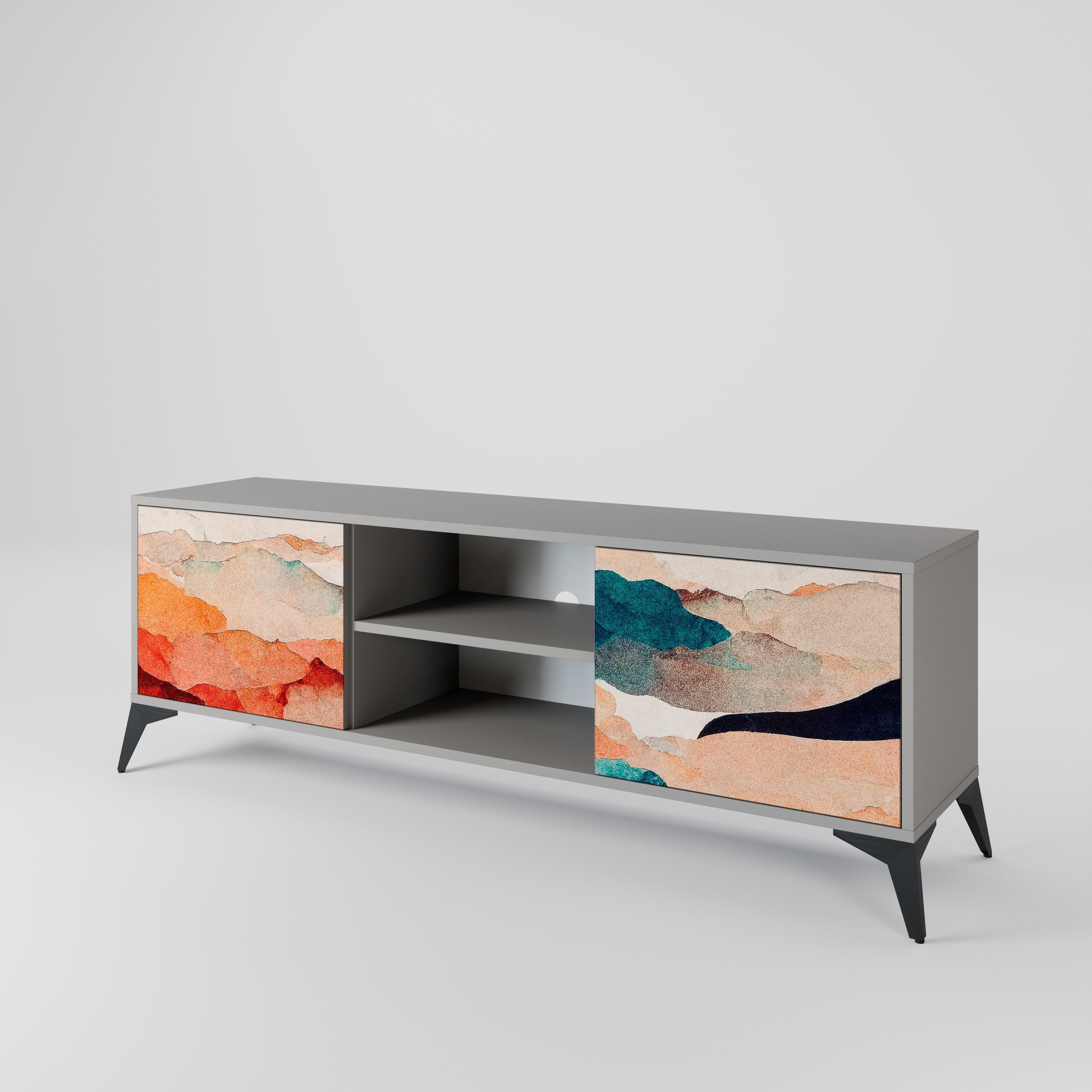 ABSTRACT LANDSCAPE 2-Door TV Cabinet