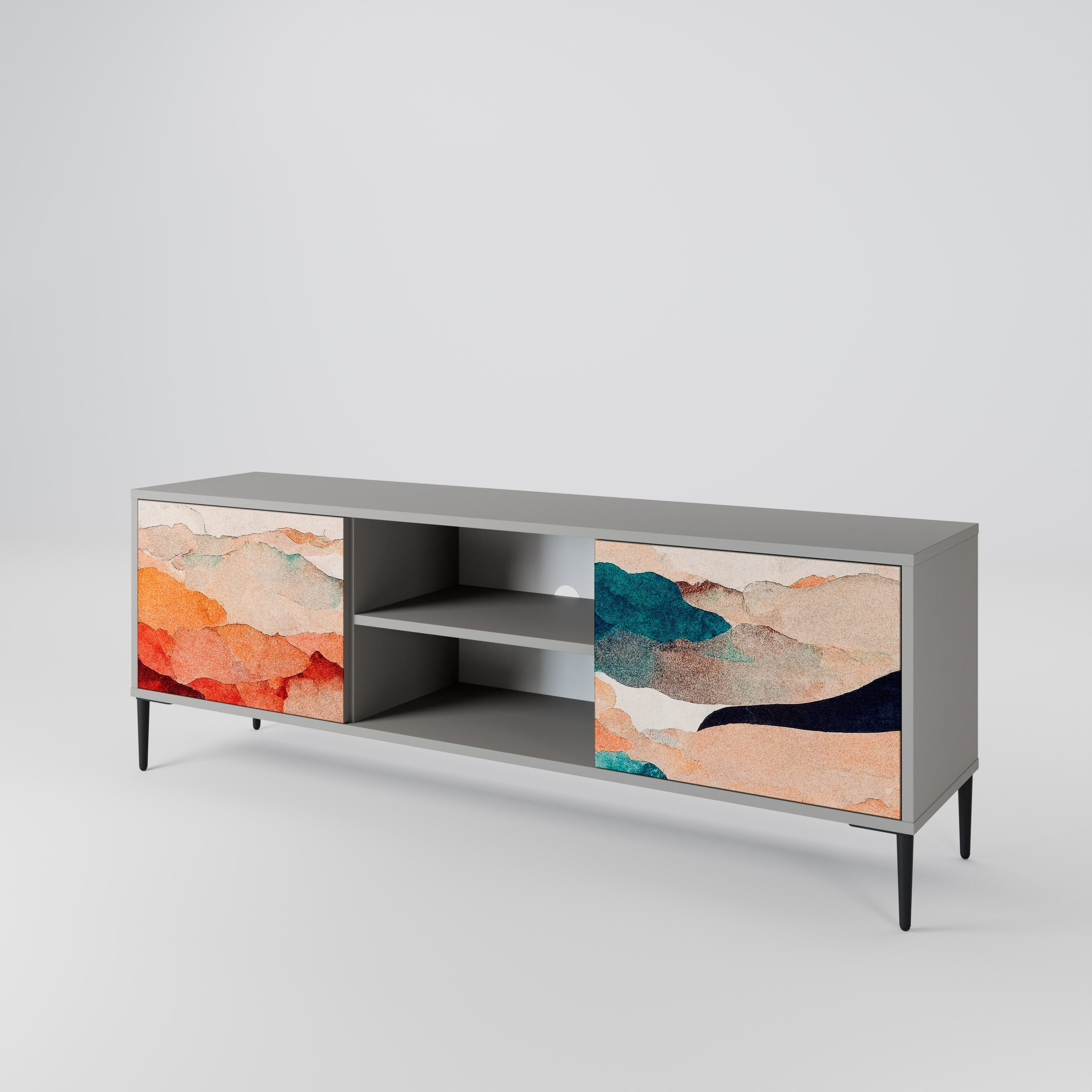 ABSTRACT LANDSCAPE 2-Door TV Cabinet