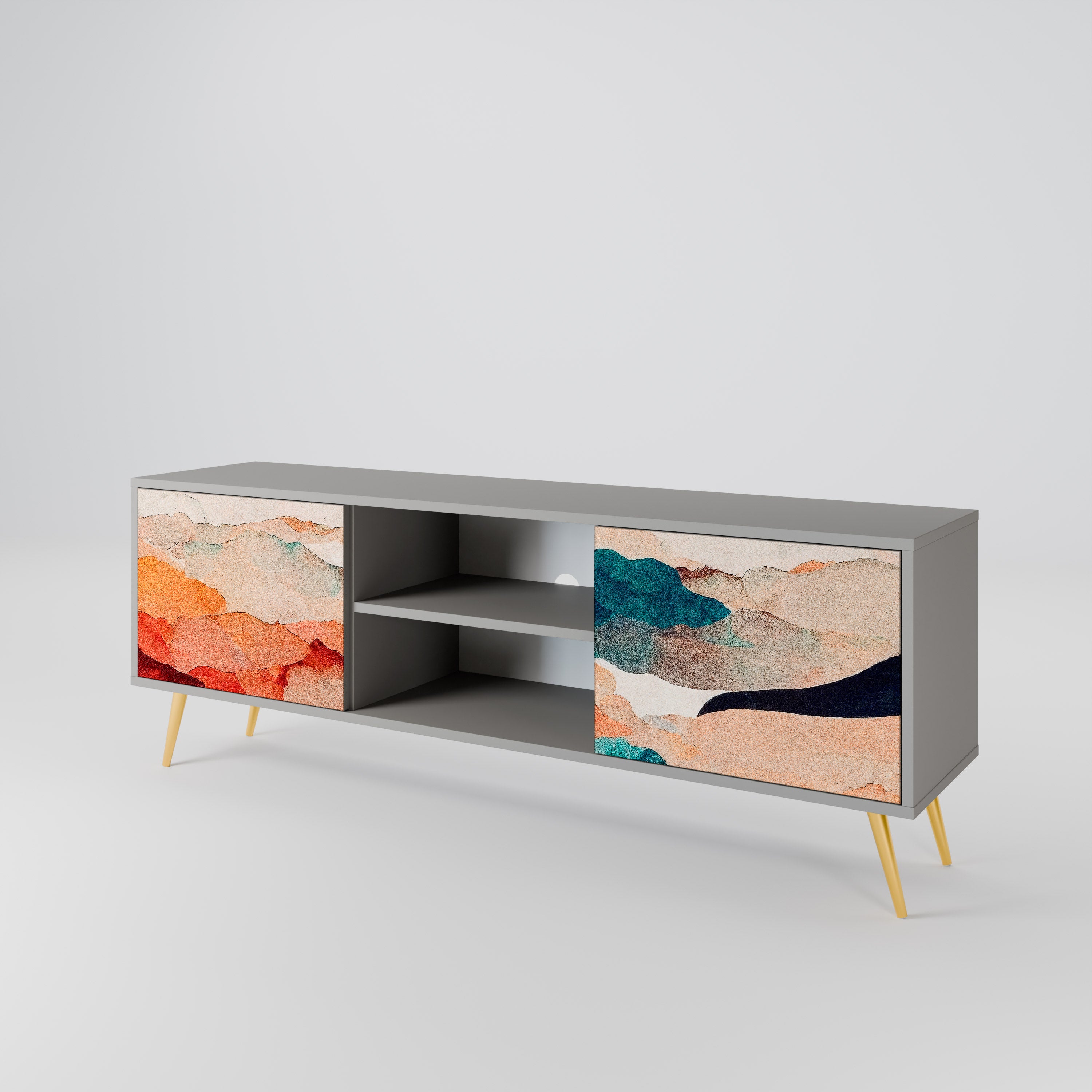 ABSTRACT LANDSCAPE 2-Door TV Cabinet