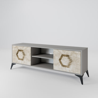 HEXAGONAL SHAPES Dvoudveřový TV stolek