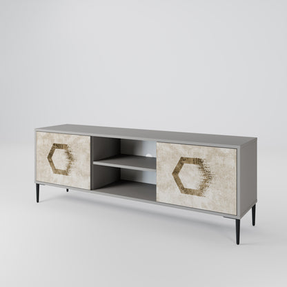 HEXAGONAL SHAPES Dvoudveřový TV stolek