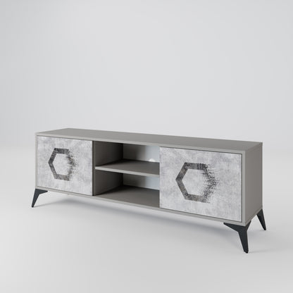 HEXAGONAL FIGURES Dvoudveřový TV stolek
