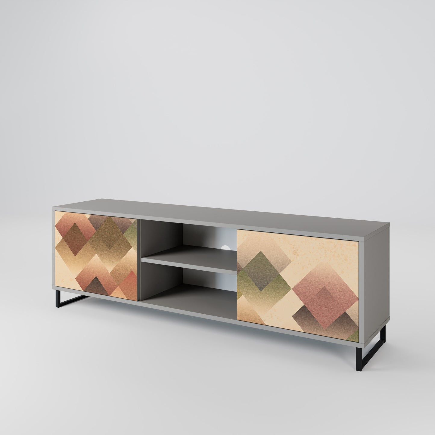 GEOMETRIC FUSION Dvoudveřový TV stolek