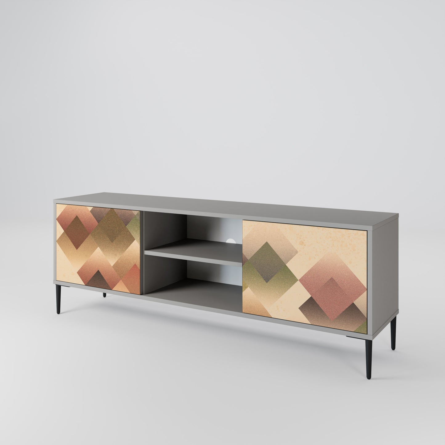 GEOMETRIC FUSION Dvoudveřový TV stolek