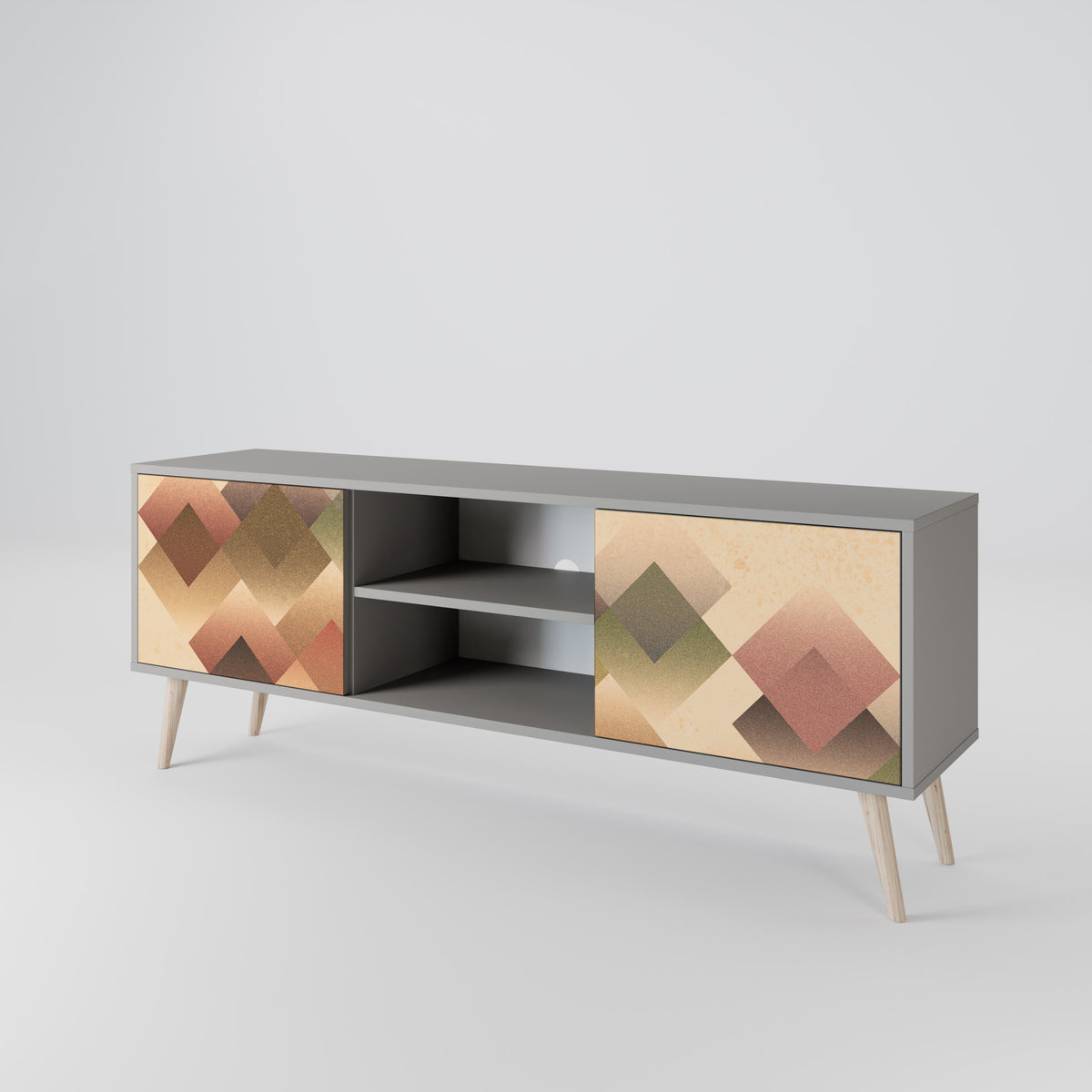 GEOMETRIC FUSION Dvoudveřový TV stolek
