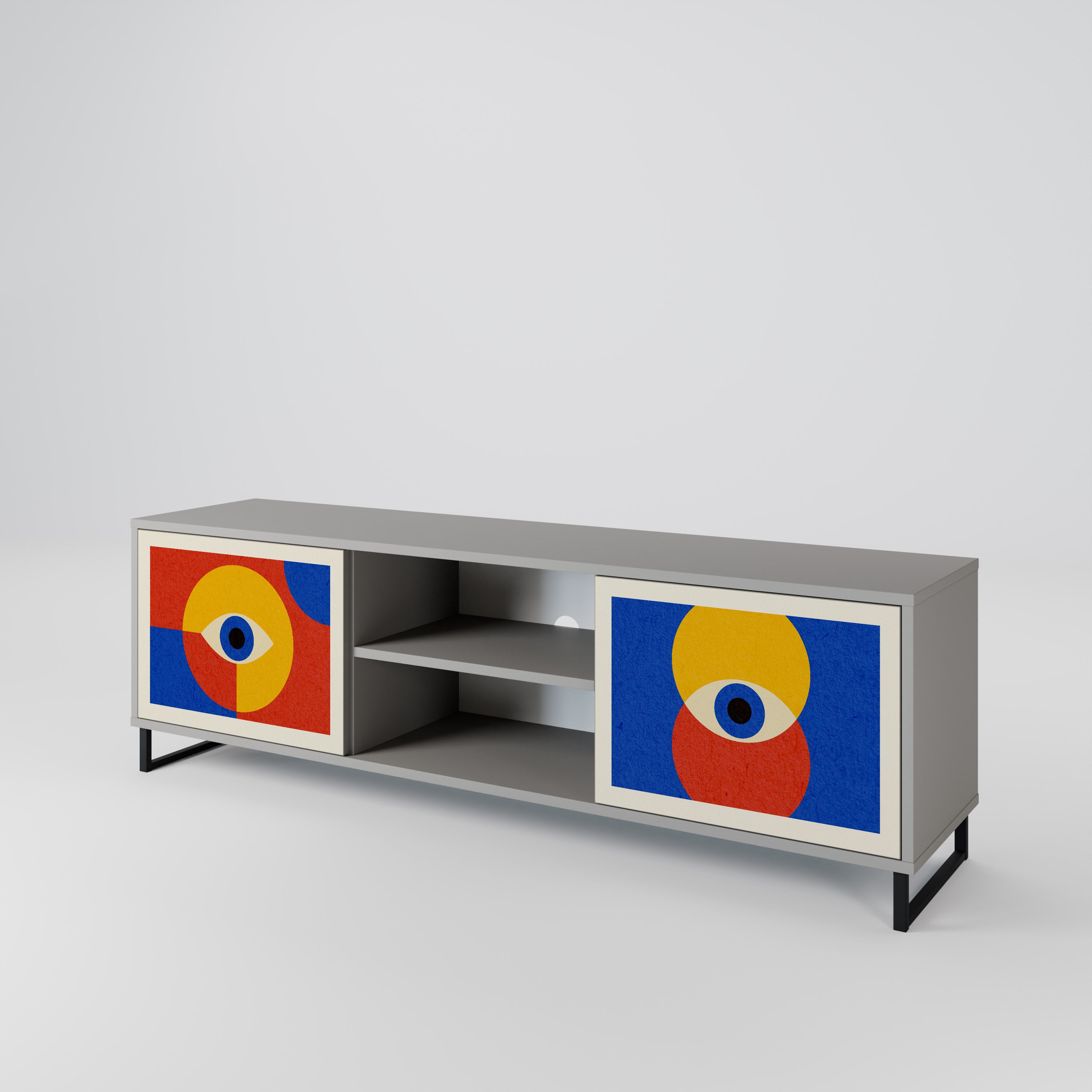 GEOMETRIC EYES 2-Door TV Cabinet