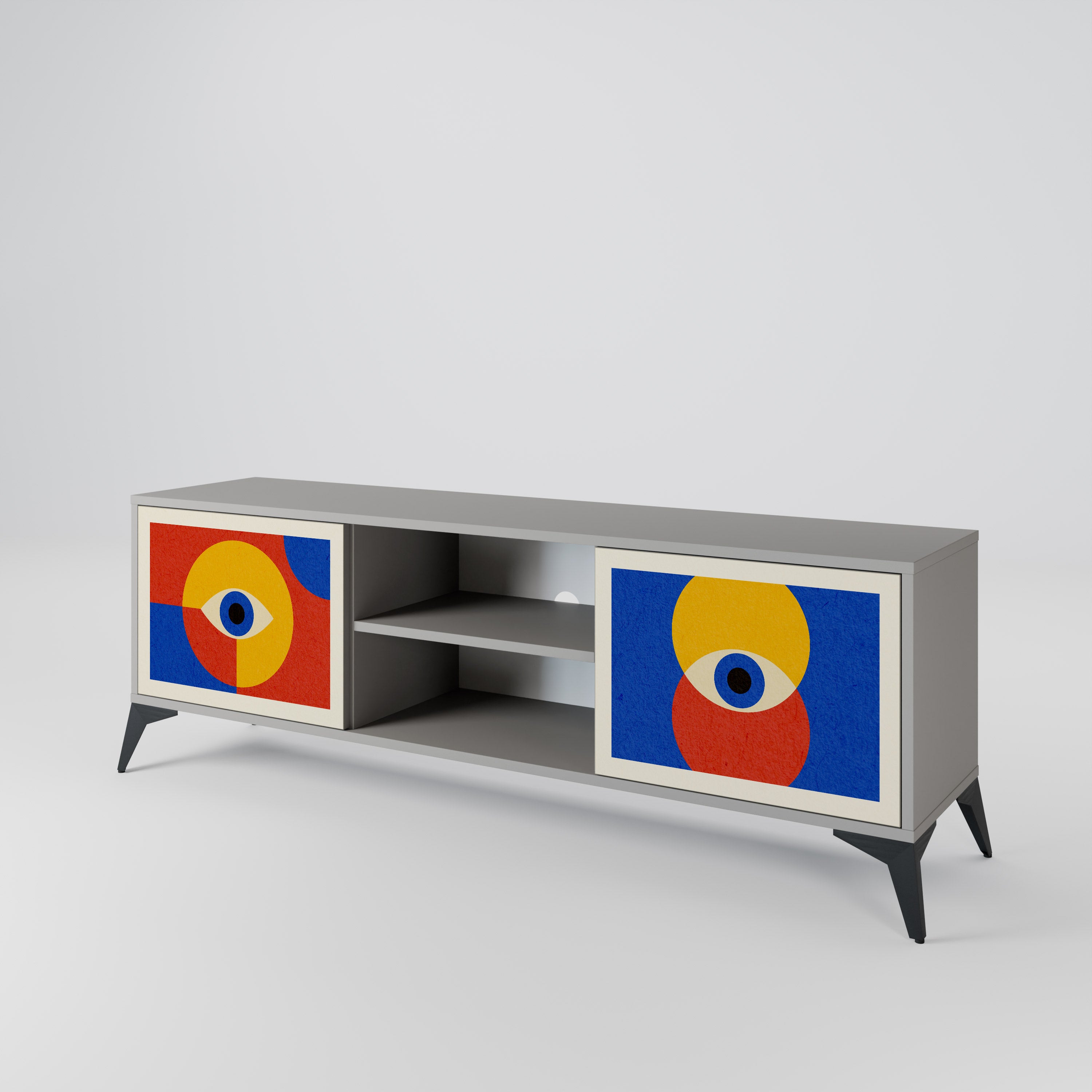 GEOMETRIC EYES 2-Door TV Cabinet