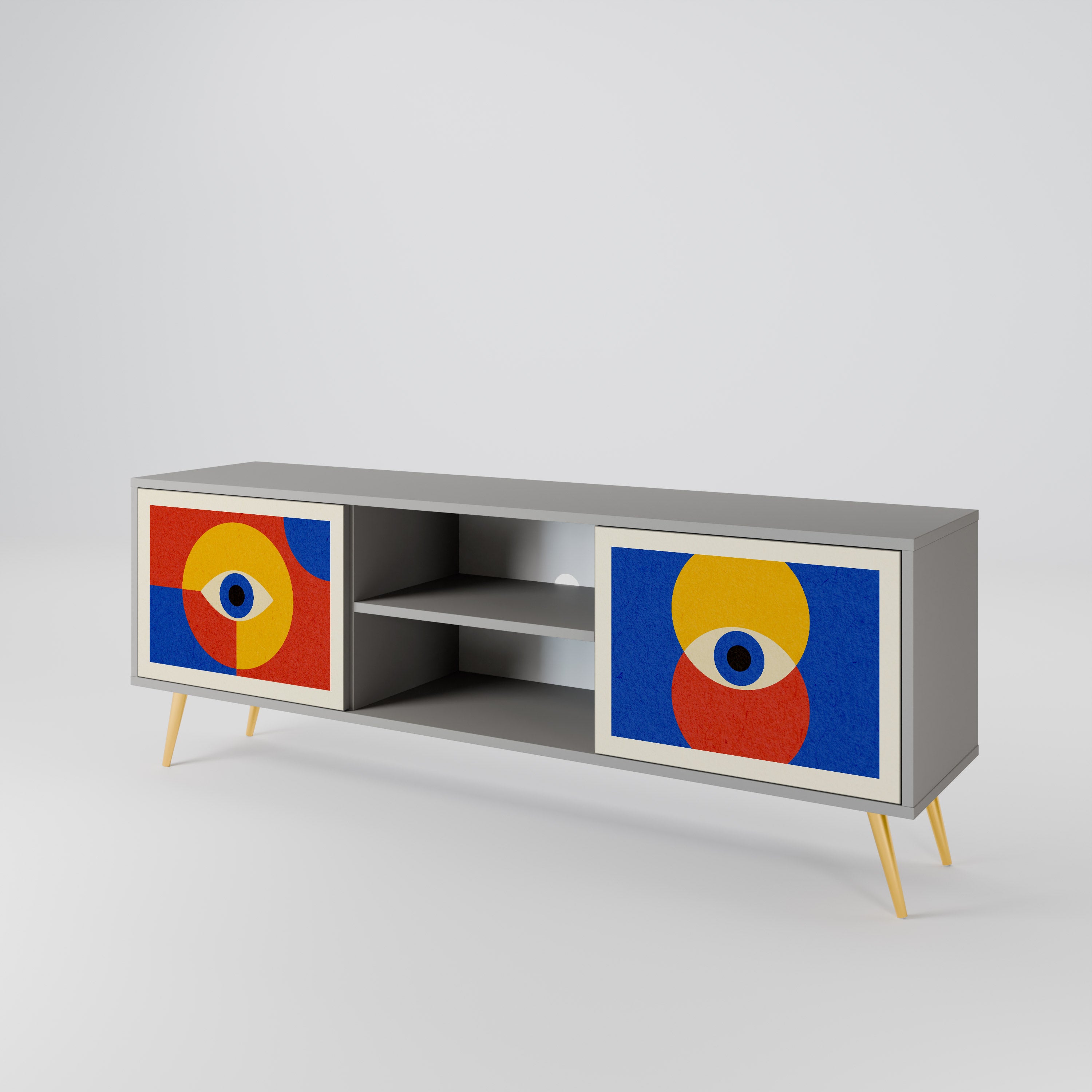 GEOMETRIC EYES 2-Door TV Cabinet